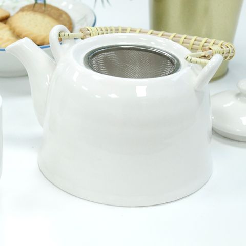 Herbal Teapot Set - Classic White