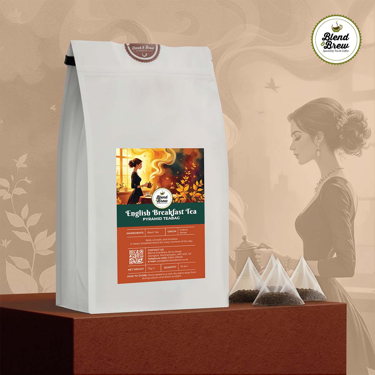 English Breakfast Tea - Silk Pyramid Tea Bag