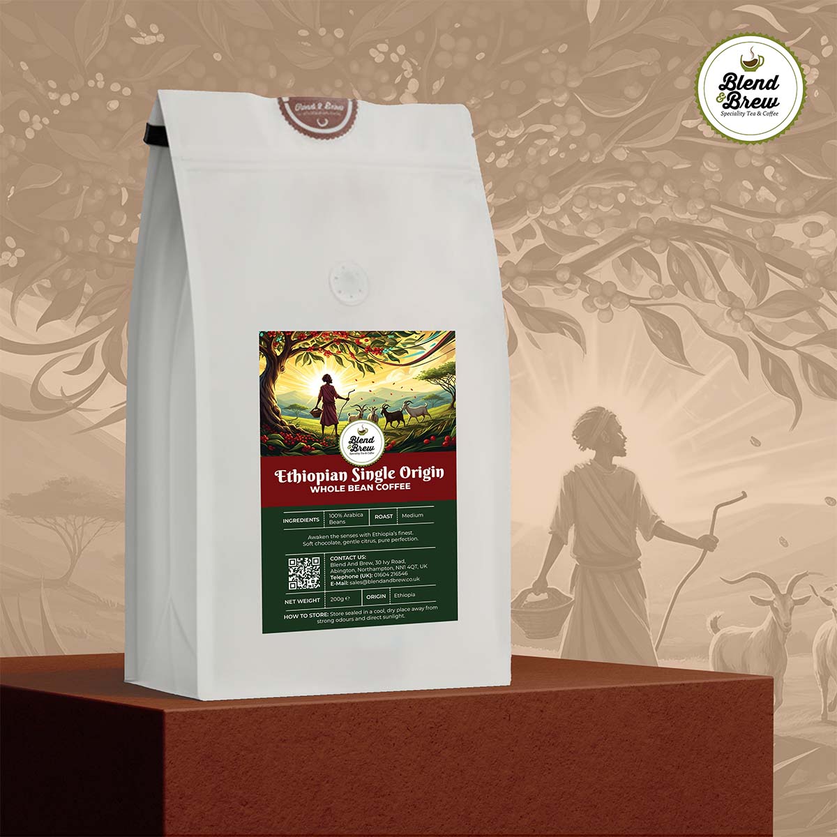 Ethiopian Single Origin Coffee – Smooth Cocoa Citrus Notes Medium Roast