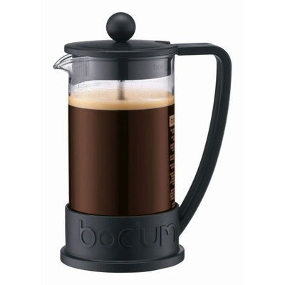 BODUM BRAZIL FRENCH PRESS COFFEE MAKER, 3 CUP, 0.35 L, 12 OZ - BLACK BODUM BRAZIL FRENCH PRESS COFFEE MAKER, 3 CUP, 0.35 L, 12 OZ - BLACK