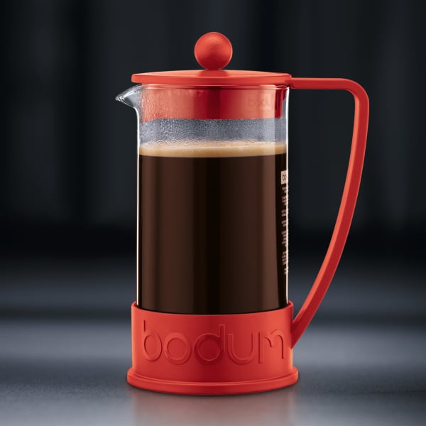 BODUM BRAZIL FRENCH PRESS COFFEE MAKER, 3 CUP, 0.35 L, 12 OZ - RED
