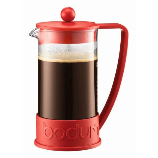 BODUM BRAZIL FRENCH PRESS COFFEE MAKER, 8 CUP, 1.0 L, 34 OZ - RED BODUM BRAZIL FRENCH PRESS COFFEE MAKER, 8 CUP, 1.0 L, 34 OZ - RED