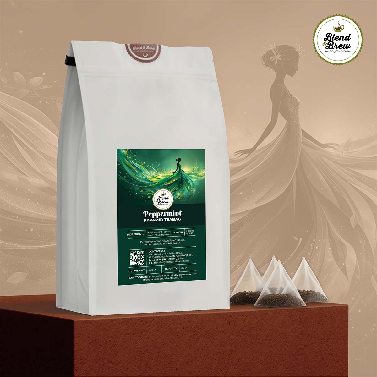 Peppermint - Silk Pyramid Tea Bags