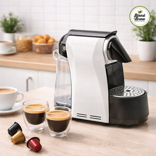 CINO CN-Z01 Espresso Capsule Pod Coffee Machine - Compatible with Nespresso (White)