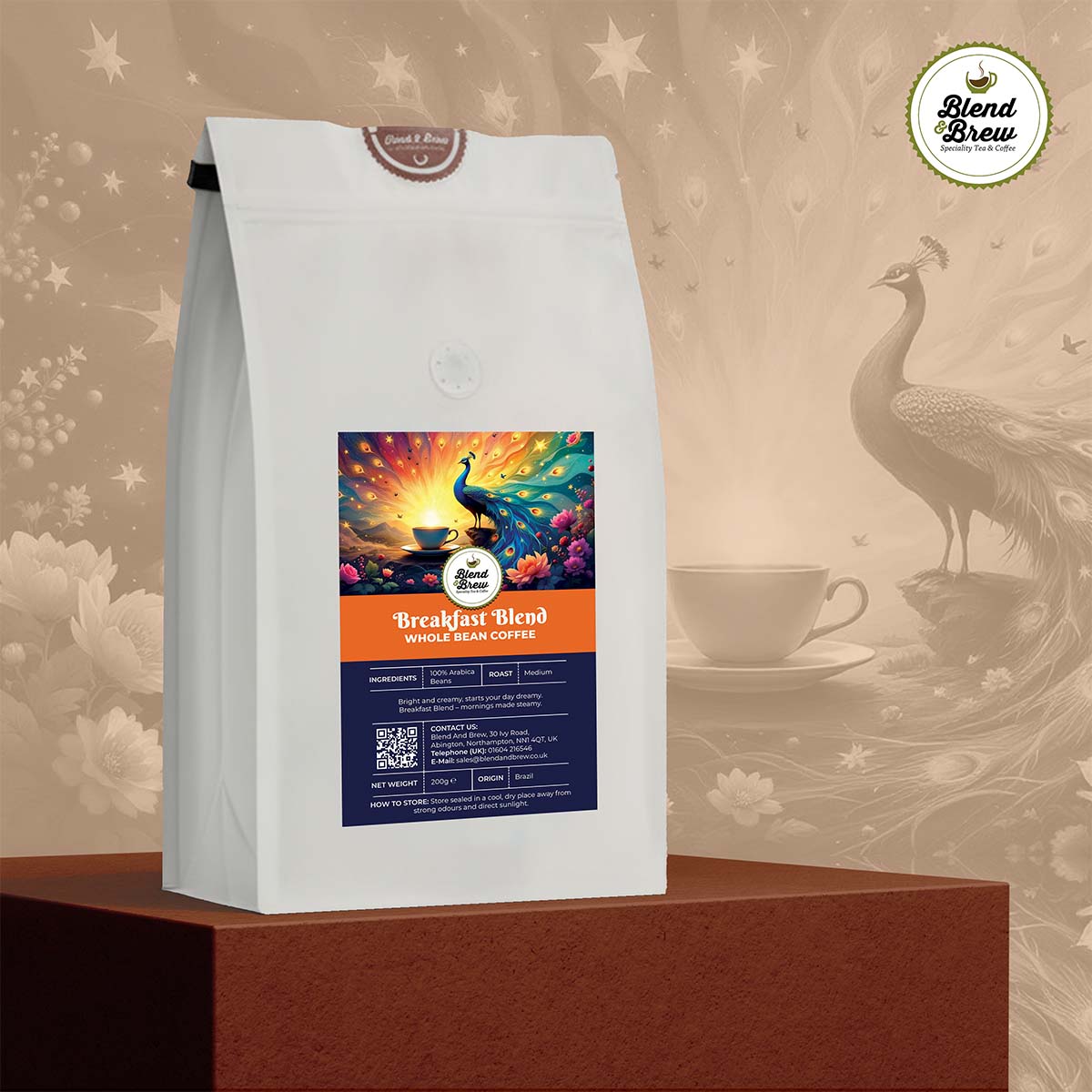 Breakfast Blend Coffee – Bright, Creamy with Citrus, Chocolate & Cocoa Notes