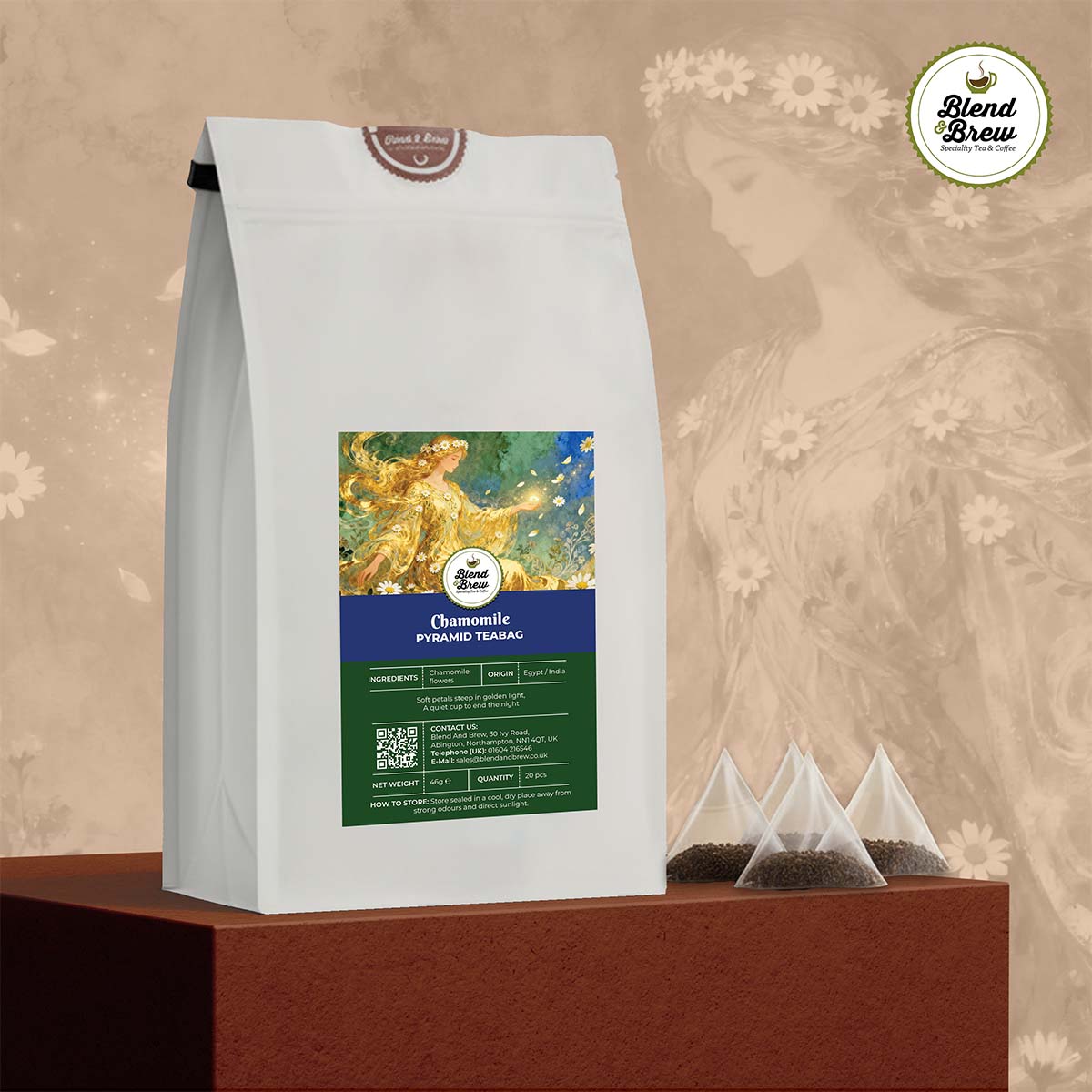 Chamomile Tea - Silk Pyramid Tea Bag