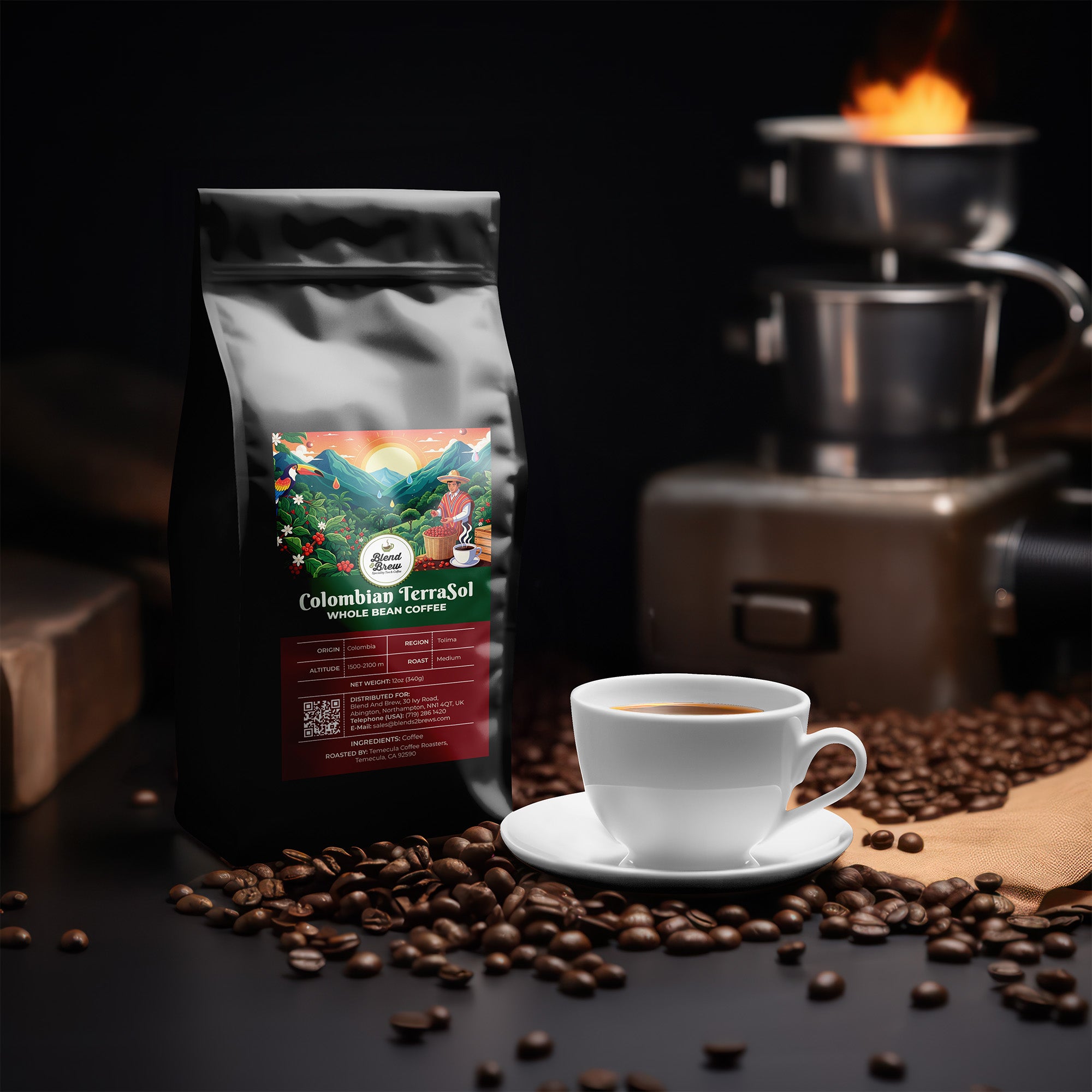 Colombian TerraSol – Colombian Coffee, Medium Roast, Ground – Whole Bean