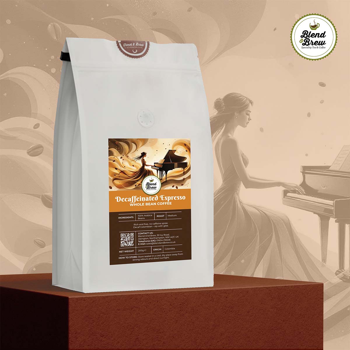 Decaffeinated Colombian Coffee – Smooth, Swiss Water Process, Full Flavour, No Chemicals