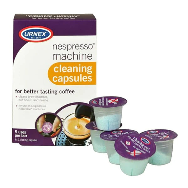 Urnex Nespresso Machine Cleaning Capsules (5 Pack) | Nespresso OriginalLine Coffee Machine Cleaner (URN5001)