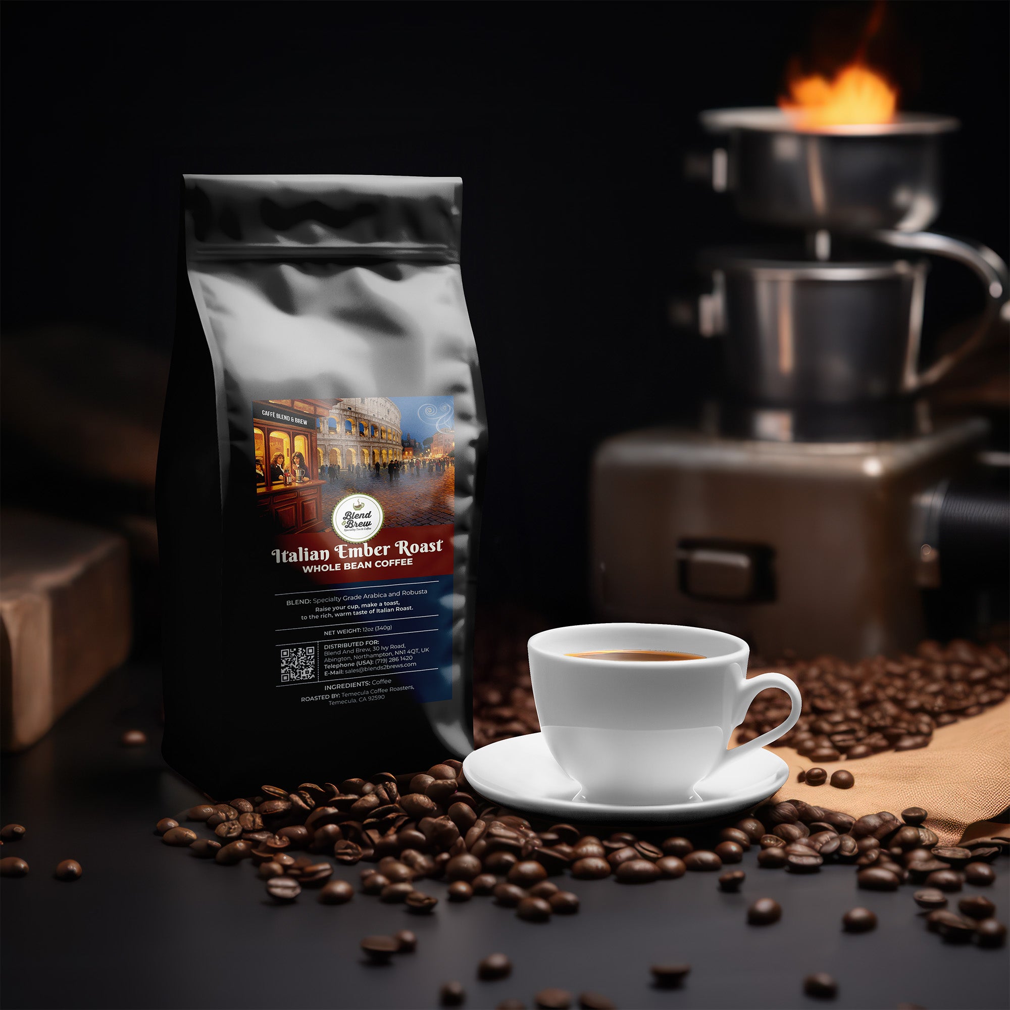 Italian Ember Roast – Italian Dark Roast Coffee, Ground – Whole Bean