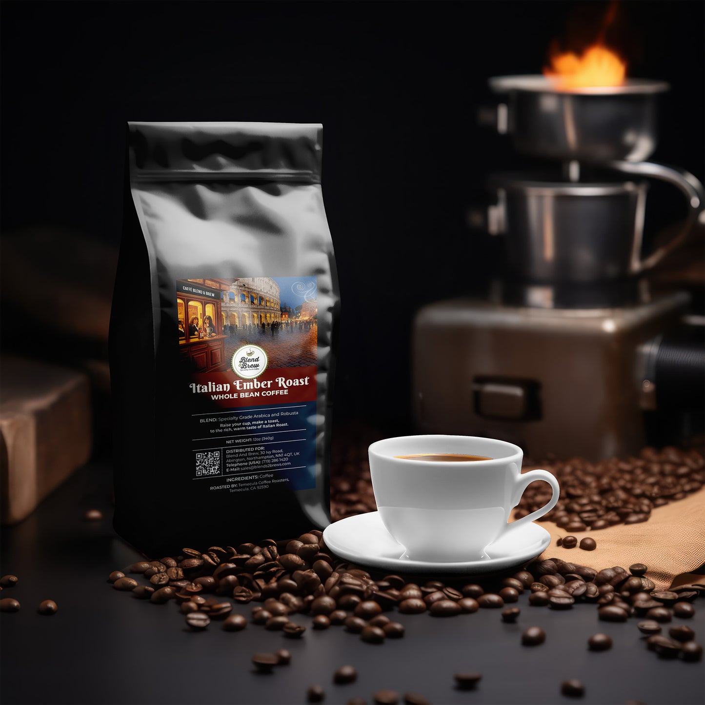 Italian Ember Roast – Italian Dark Roast Coffee, Ground – Whole Bean