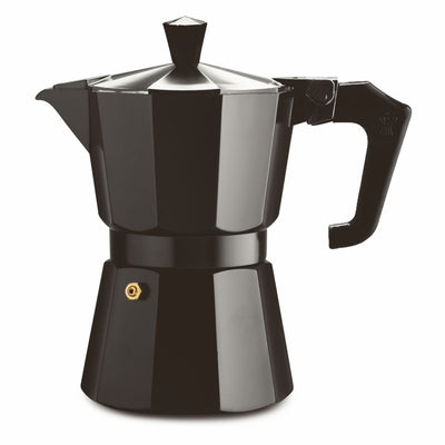 PEZZETTI ITALEXPRESS ALUMINIUM MOKA POT - 3 CUP BLACK