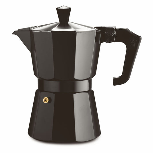 PEZZETTI ITALEXPRESS ALUMINIUM MOKA POT - 3 CUP BLACK