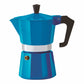PEZZETTI ITALEXPRESS ALUMINIUM MOKA POT - 6 CUP TEAL BLUE