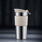 BODUM TRAVEL PRESS SET COFFEE MAKER, 0.35 L, 12 OZ - OFF WHITE