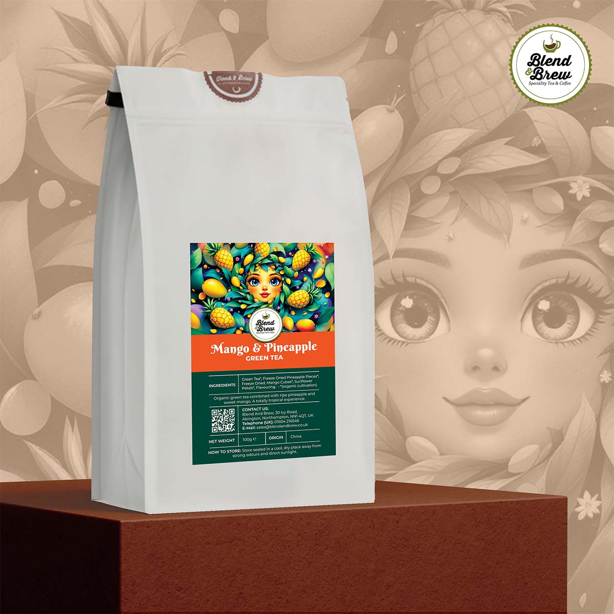 Organic Green Tea with Mango and Pineapple – Flavoured Green Tea