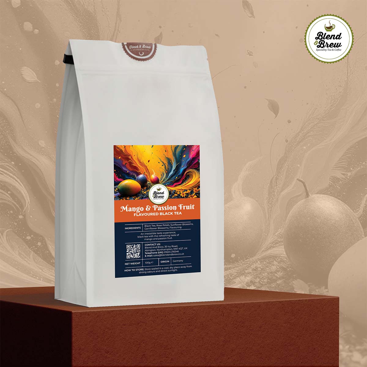 Black Tea with Mango and Passion Fruit – Flavoured Black Tea