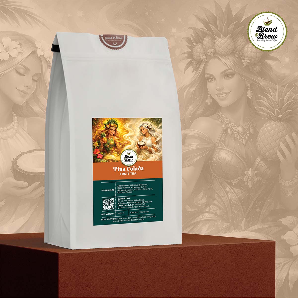 Piña Colada – Fruit Tea - 100g to 1kg - Blend & Brew