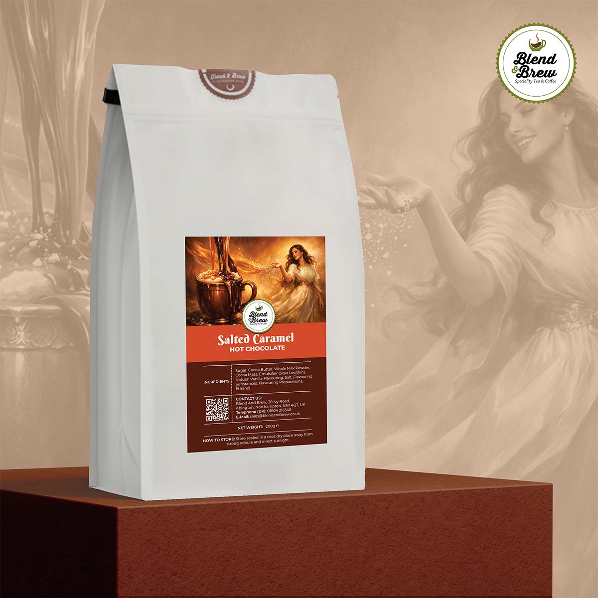 Salted Caramel – Hot Chocolate – Gourmet Drinking Chocolate – 200g to 1KG