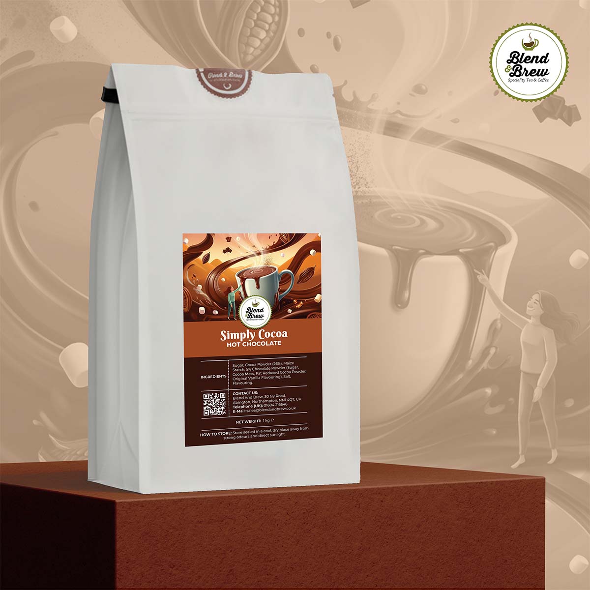 Simply Cocoa - Milk-Free Hot Chocolate - 26% Cocoa, Vanilla Note, Smoo ...