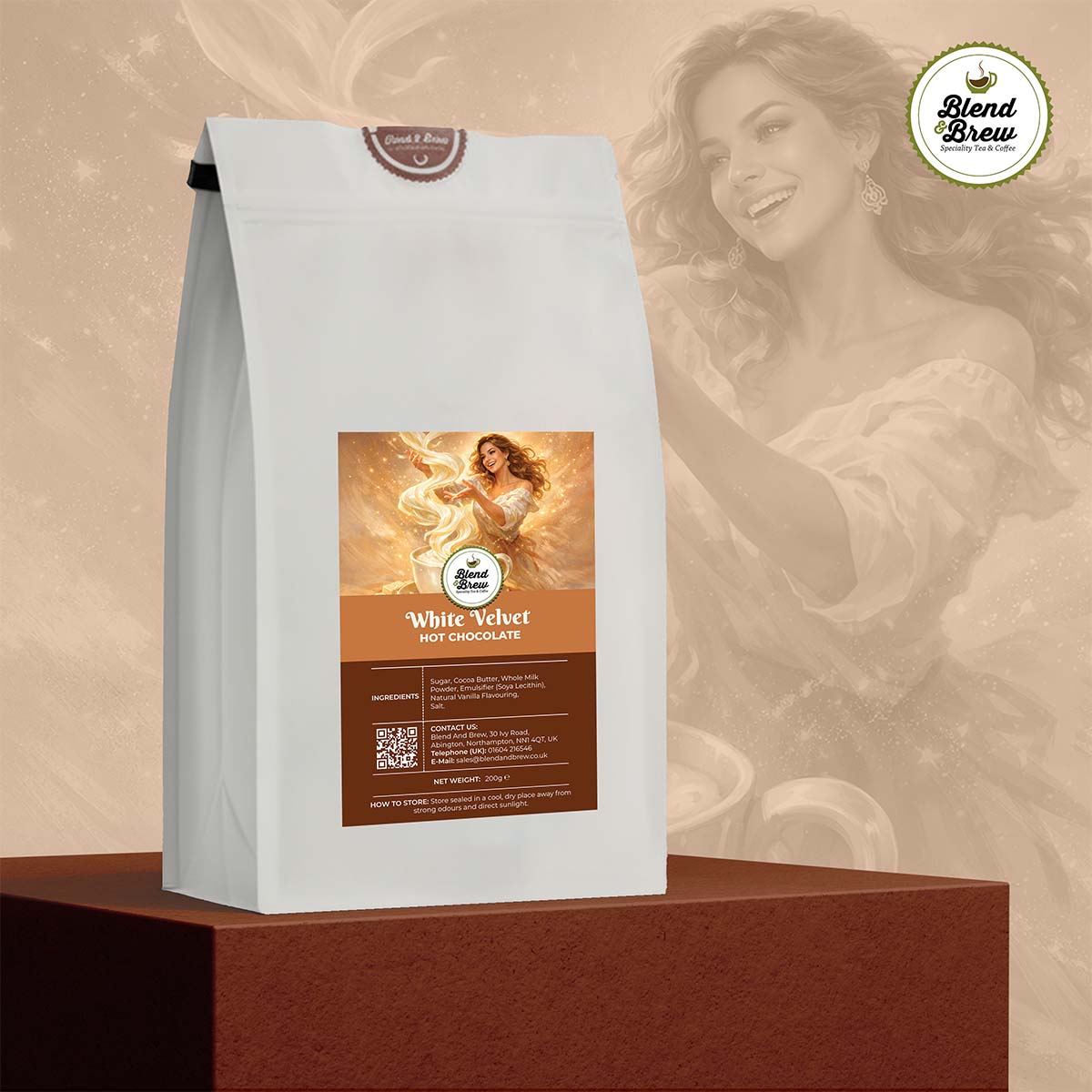 White Velvet – Hot Chocolate – Creamy Luxury Drinking Chocolate – 200g to 1KG