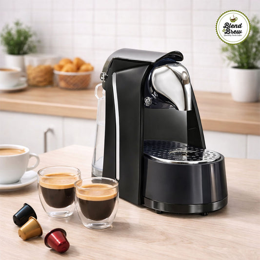 CINO CN-Z01 Espresso Capsule Pod Coffee Machine - Compatible with Nespresso (Black)