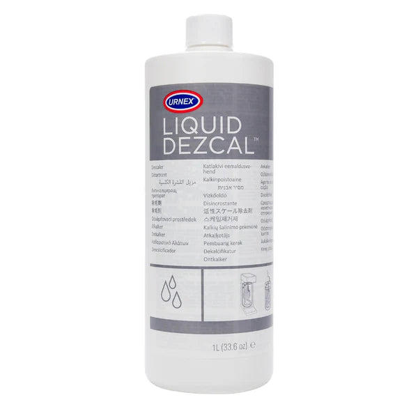 Urnex Dezcal Liquid Coffee Machine Descaler 1L Bottle (URN2101) | Professional Espresso Machine Descaler