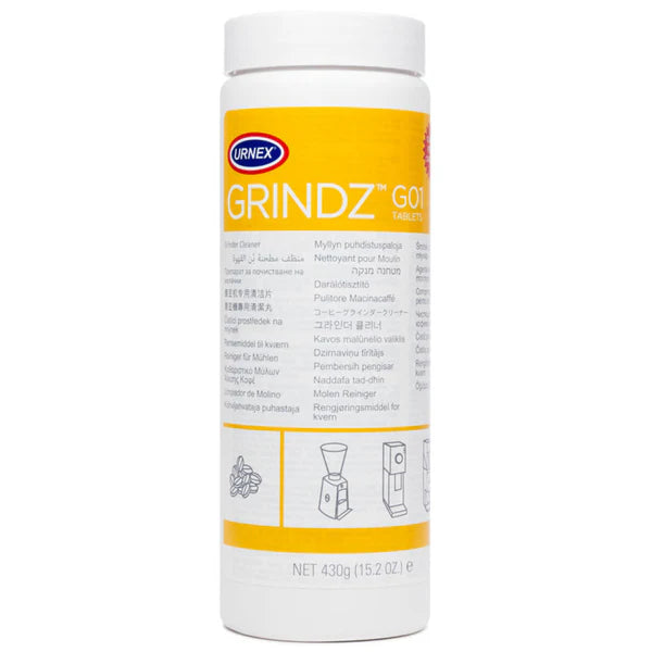 Urnex Grindz Coffee Grinder Cleaning Tablets 430g Tub (URN1001) | Burr Grinder Cleaner