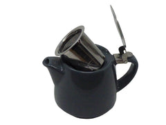 Ceramic Stump Teapot 18oz/530ml with Stainless Steel Infuser and Lid.