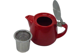Ceramic Stump Teapot 18oz/530ml with Stainless Steel Infuser and Lid.