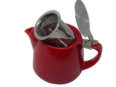 Ceramic Stump Teapot 18oz/530ml with Stainless Steel Infuser and Lid.