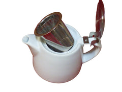 Ceramic Stump Teapot 18oz/530ml with Stainless Steel Infuser and Lid.