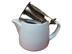 Ceramic Stump Teapot 18oz/530ml with Stainless Steel Infuser and Lid.