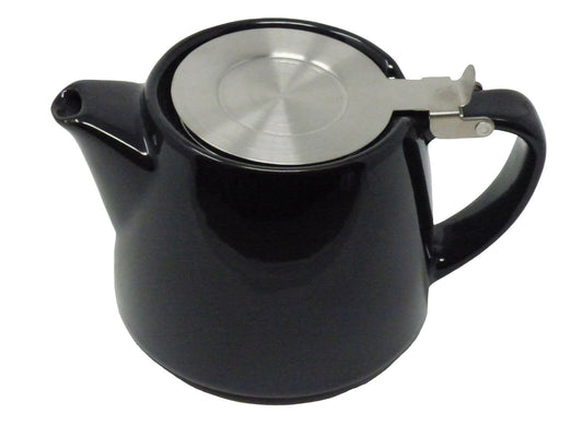 Ceramic Stump Teapot 18oz/530ml with Stainless Steel Infuser and Lid.