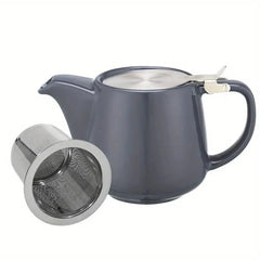 Ceramic Hospitality Stump Teapot 19oz/550ml with Stainless Steel Infuser and Lid