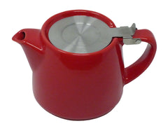 Ceramic Stump Teapot 18oz/530ml with Stainless Steel Infuser and Lid.