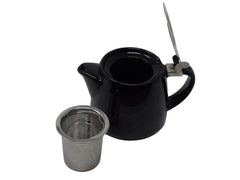 Ceramic Stump Teapot 18oz/530ml with Stainless Steel Infuser and Lid.