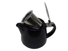 Ceramic Stump Teapot 18oz/530ml with Stainless Steel Infuser and Lid.
